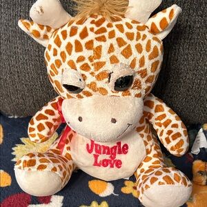 Jungle Love Giraffe Stuffed Animal - Orange and Cream